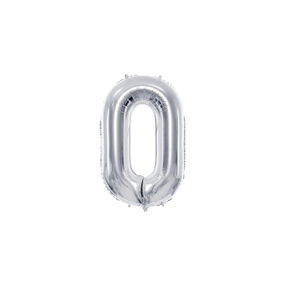 Ballon mylar Chiffre ''0'' - argent