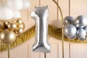 Ballon mylar Chiffre ''1'' - argent