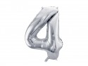 Ballon mylar Chiffre ''4'' - argent