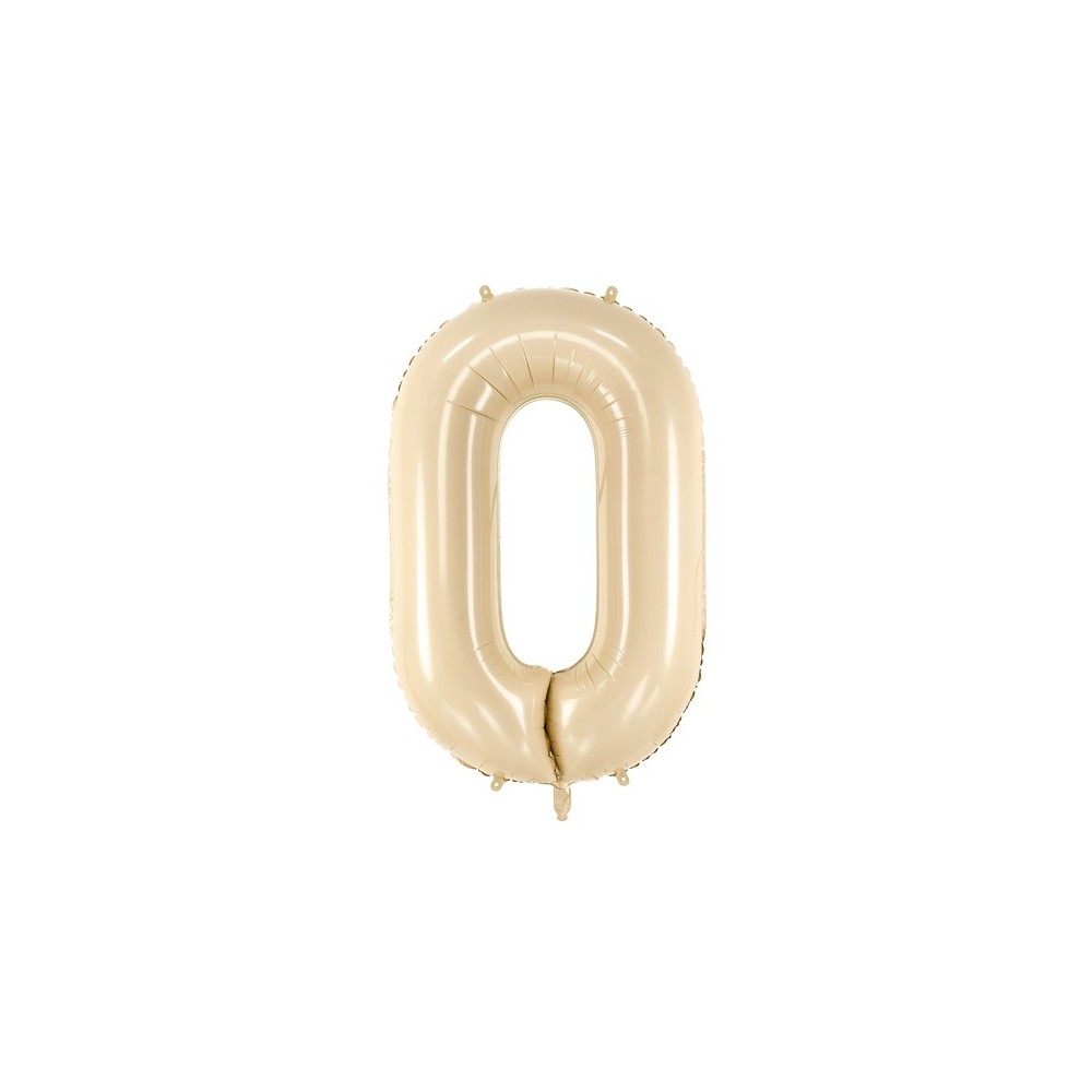 Ballon mylar Chiffre ''0'' - beige