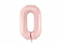 Ballon mylar Chiffre ''0'' - rose clair