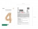 Ballon mylar Chiffre ''4'' - beige
