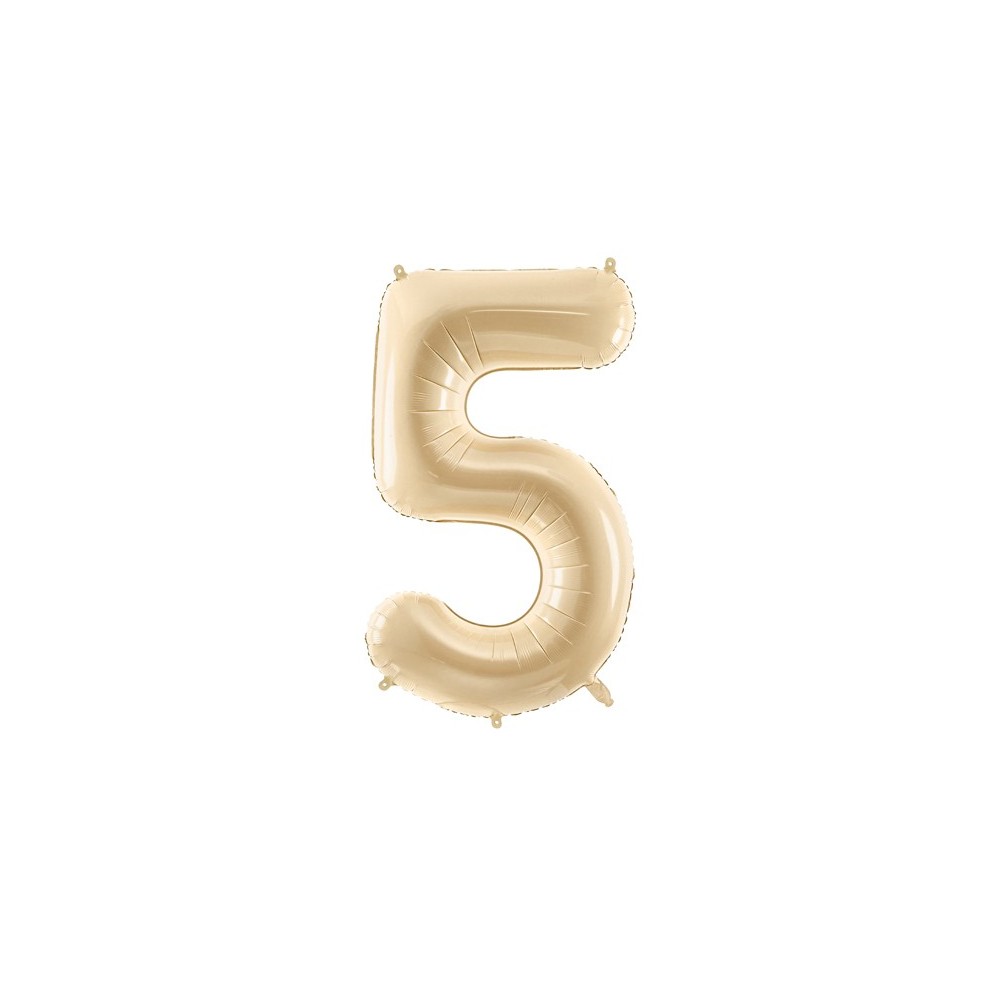 Ballon mylar Chiffre ''5'' - beige