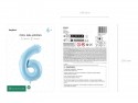 Ballon mylar Chiffre ''6'' - bleu clair