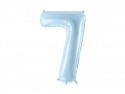 Ballon mylar Chiffre ''7'' - bleu clair