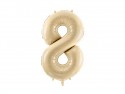 Ballon mylar Chiffre ''8'' - beige