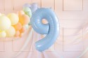 Ballon mylar Chiffre ''9'' - bleu clair