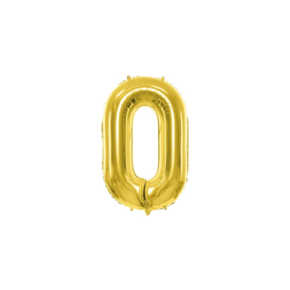 Ballon mylar Chiffre ''0'' - or clair