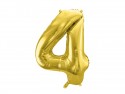 Ballon mylar Chiffre ''4'' - or clair