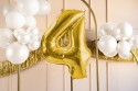 Ballon mylar Chiffre ''4'' - or clair