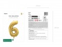 Ballon mylar Chiffre ''6'' - or clair