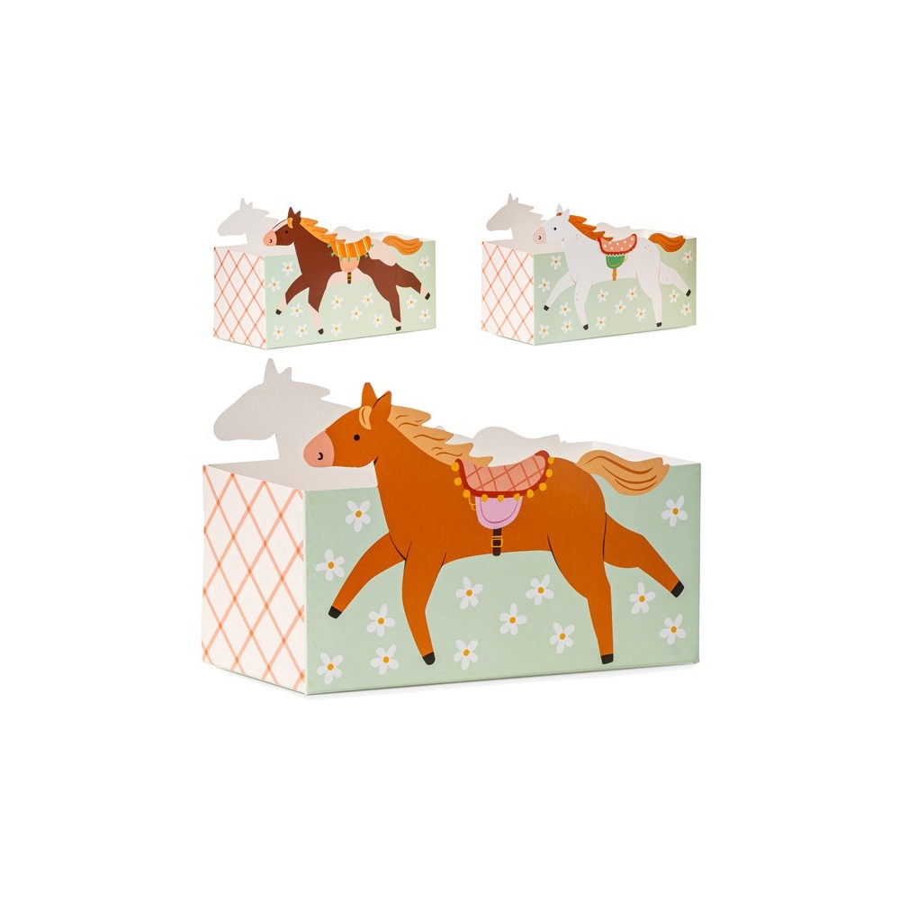 3 Boîtes à goûter - - cheval