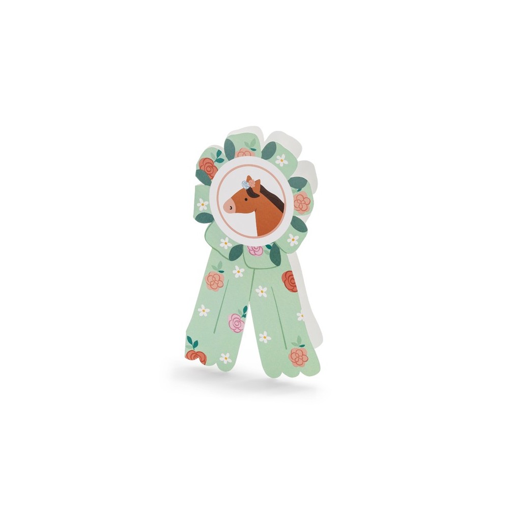 6 Carte d'invitation - - cheval