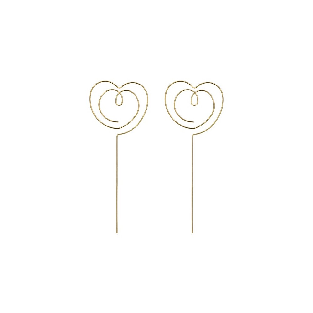 2 Cake toppers - coeur - or