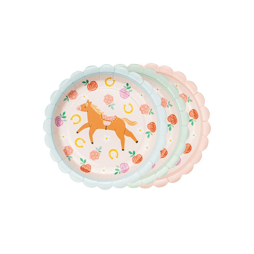 6 Assiettes - cheval