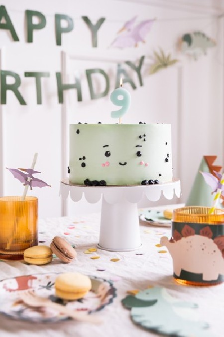 Bougie Chiffre 9- bleu clair