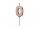 Bougie Chiffre 0- or rose -