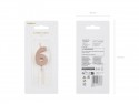 Bougie Chiffre 6- or rose