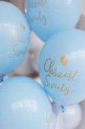 6 Ballons Eco 33 cm - Baptême Saint - bleu Ciel