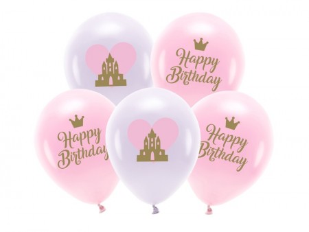 5 Ballons Eco 33 cm - Happy...