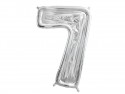 Cadre Numéro '7' pour Ballons Latex - argent Brillant