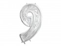 Cadre Numéro '9' pour Ballons Latex - argent Brillant
