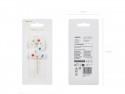 Bougie Chiffre '2'- confettis blancs