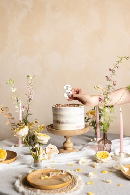 Bougie Numéro '3'- Blanche...