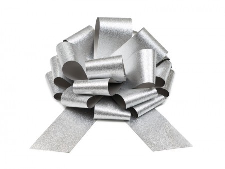 Nœud décoratif DIY - argent...