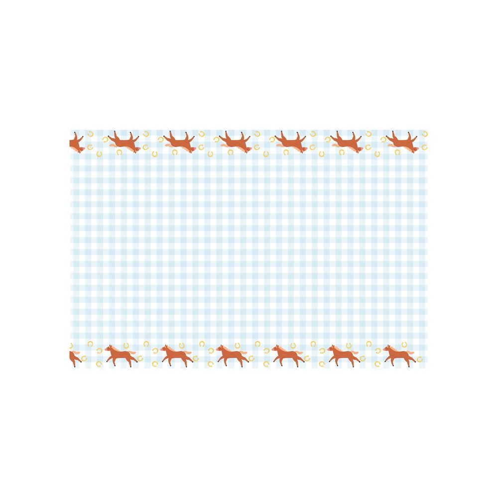 Nappe en papier à carreaux - cheval