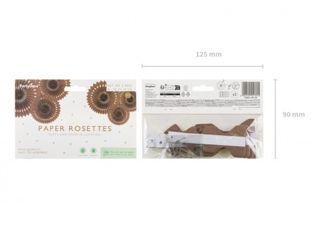 3 Rosettes décoratives -...