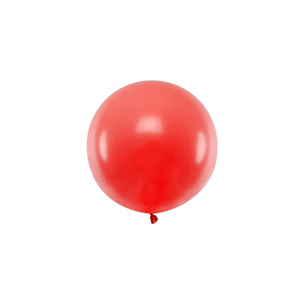 Ballon rond 60 cm - Rouge coquelicot pastel