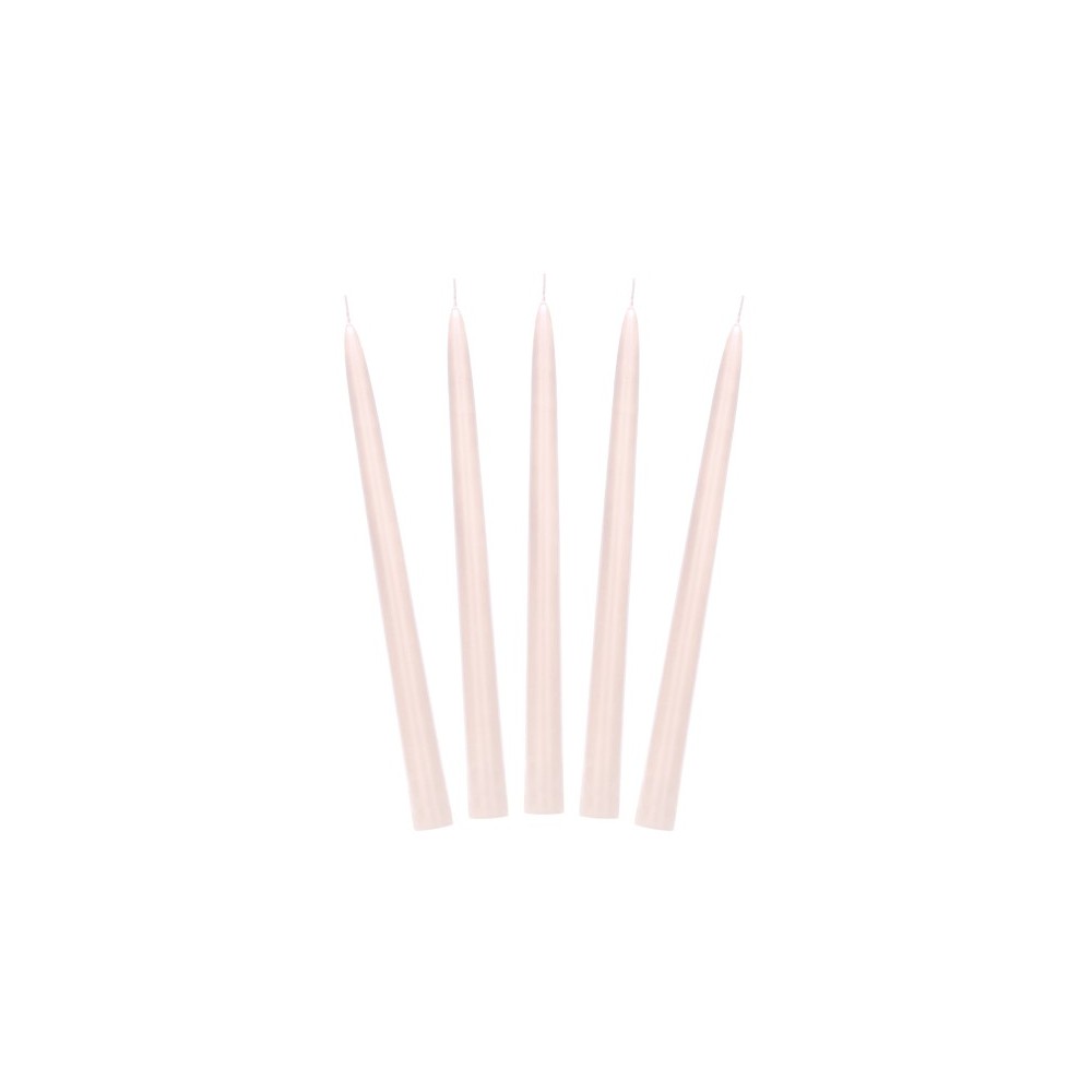 10 Bougie cierge mat- nude - 24cm