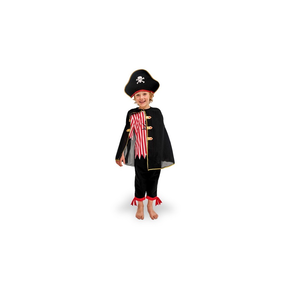 Costume de pirate avec cape - taille 116-128 cm