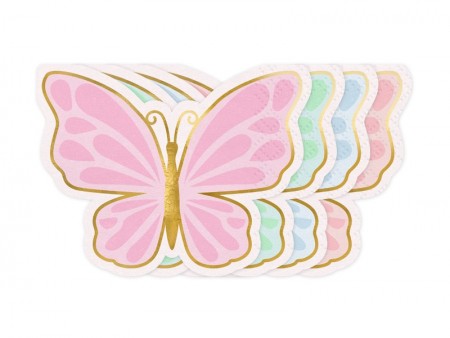 12 Serviettes Papillon
