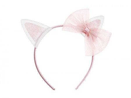 Serre-tête chat avec nœud -...