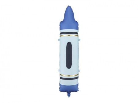 Ballons mylar Crayons - bleu