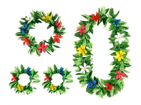 Ensemble hawaïen - vert