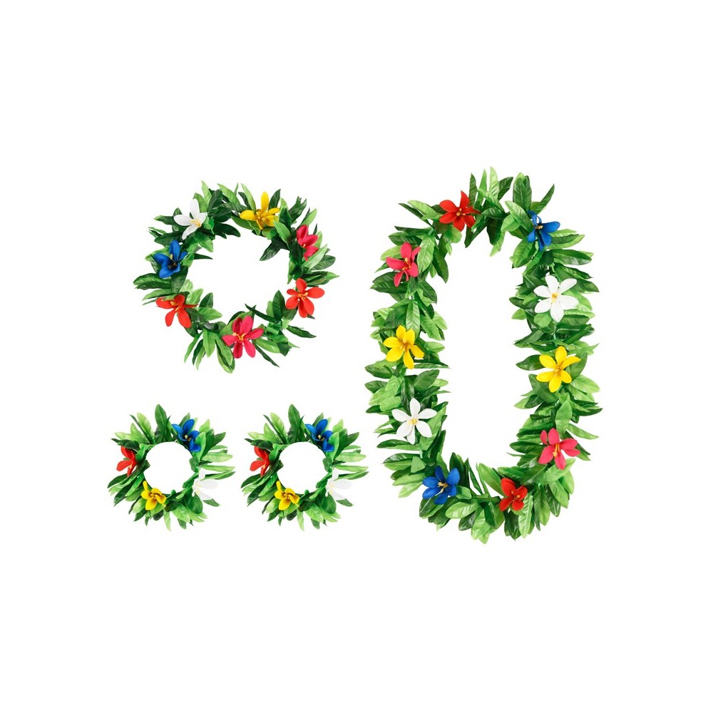 Ensemble hawaïen - vert