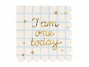 12 Serviettes de table "I am one today" Teddy Bear - beige