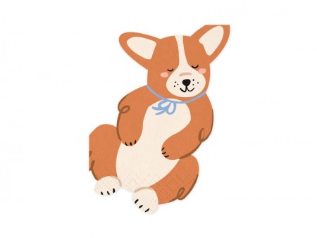 12 Serviettes de table Corgi