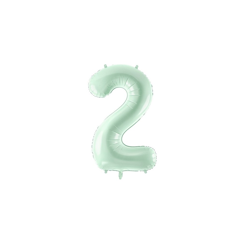 Ballon mylar Chiffre ''2''- 72cm - vert