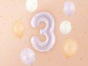 Ballon mylar Chiffre ''3''- 72cm - mauve