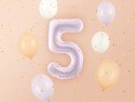 Ballon mylar Chiffre ''5''- 72cm - mauve