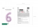 Ballon mylar Chiffre ''6''- 72cm - mauve