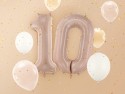 Ballon mylar Chiffre ''0''- 72cm - beige foncé