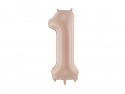 Ballon mylar Chiffre ''1''- 72cm - beige foncé