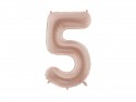 Ballon mylar Chiffre ''5''- 72cm - beige foncé