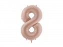 Ballon mylar Chiffre ''8''- 72cm - beige foncé