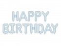 Ballon mylar Happy Birthday - 340x35cm - bleu